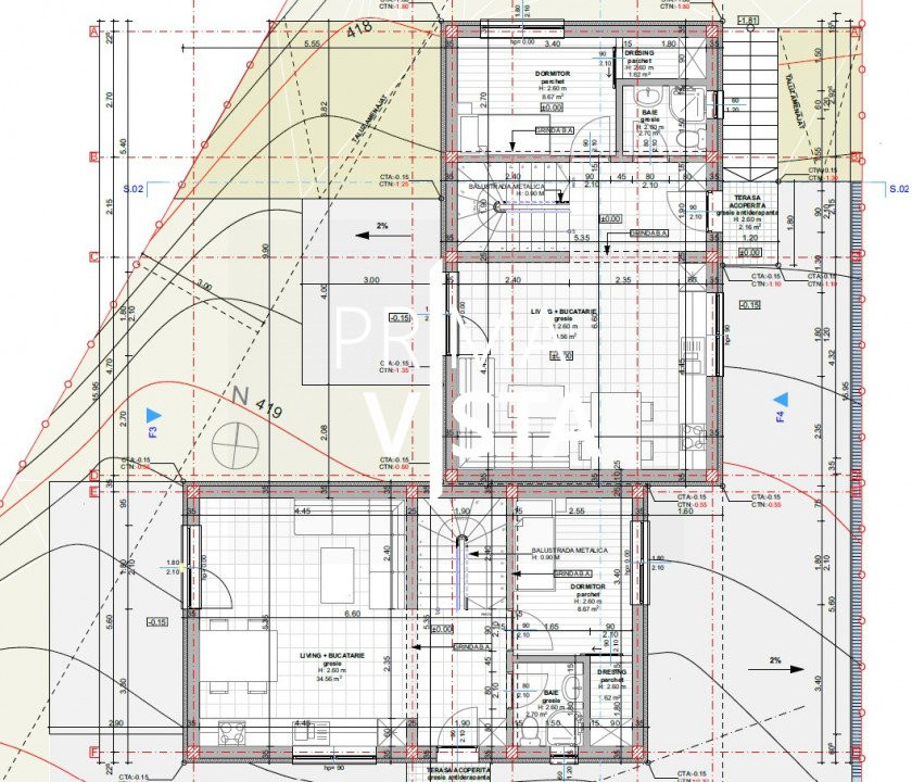 Vanzare teren cu panorama autorizat pentru duplex zona Floresti
