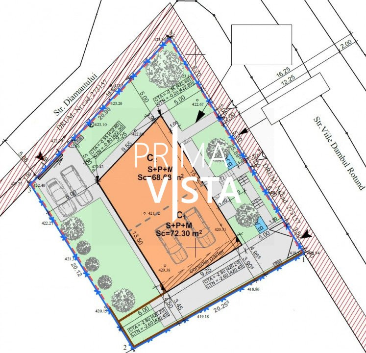 Vanzare casa cuplata 163 mp utili zona La Ciuperca Dambul Rotund